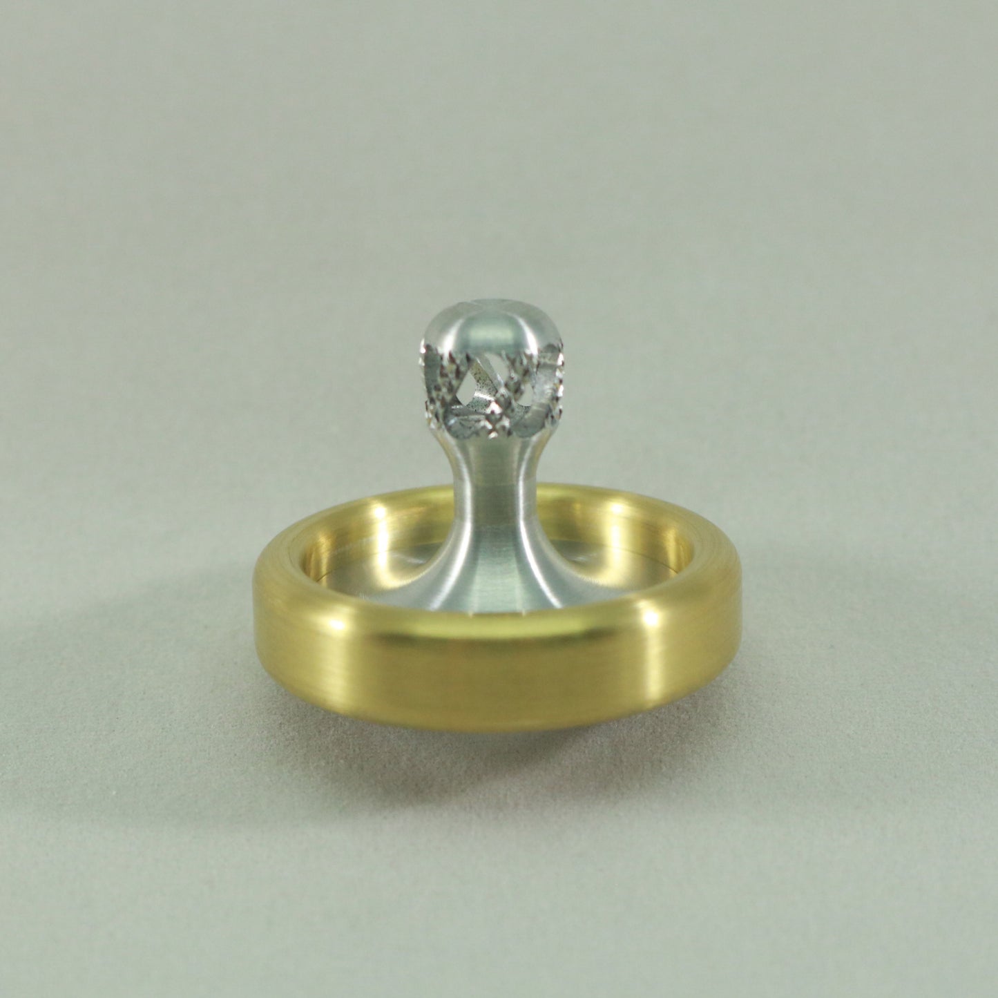 Dynamo - Brass and Aluminum Spinning Top w/ Super Grip Spindle