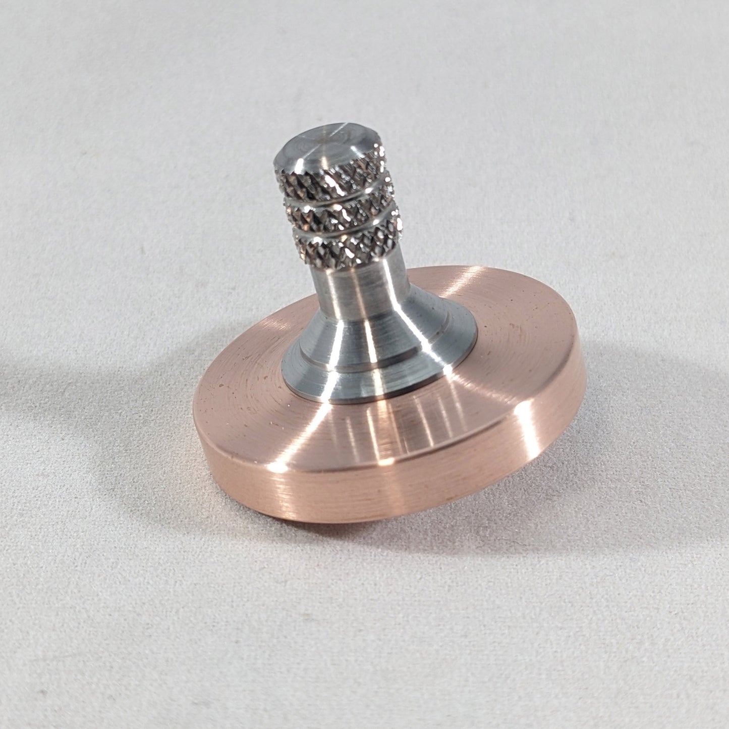 Two Step - Brushed Copper and Stainless Steel Precision Spinning Top