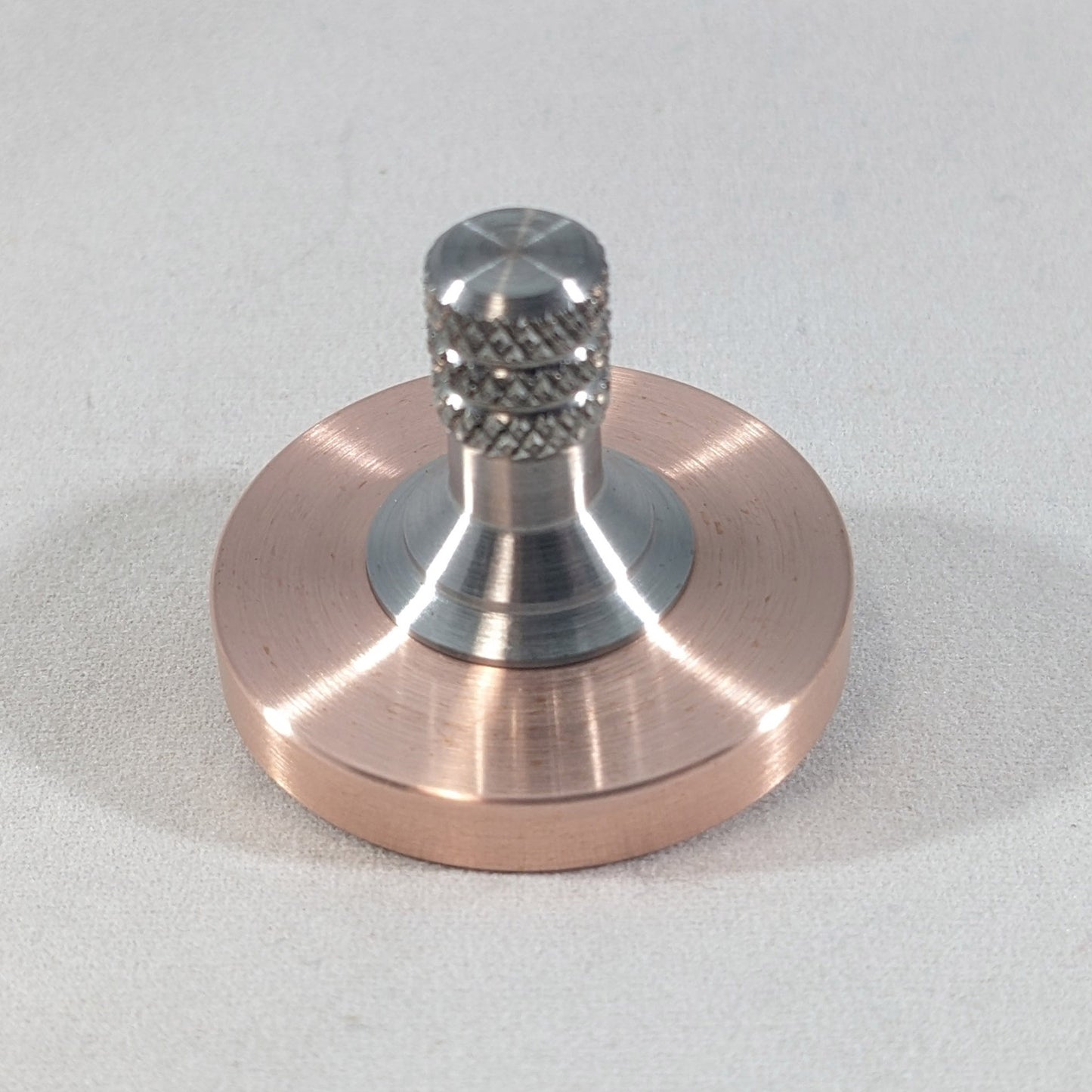 Two Step - Brushed Copper and Stainless Steel Precision Spinning Top