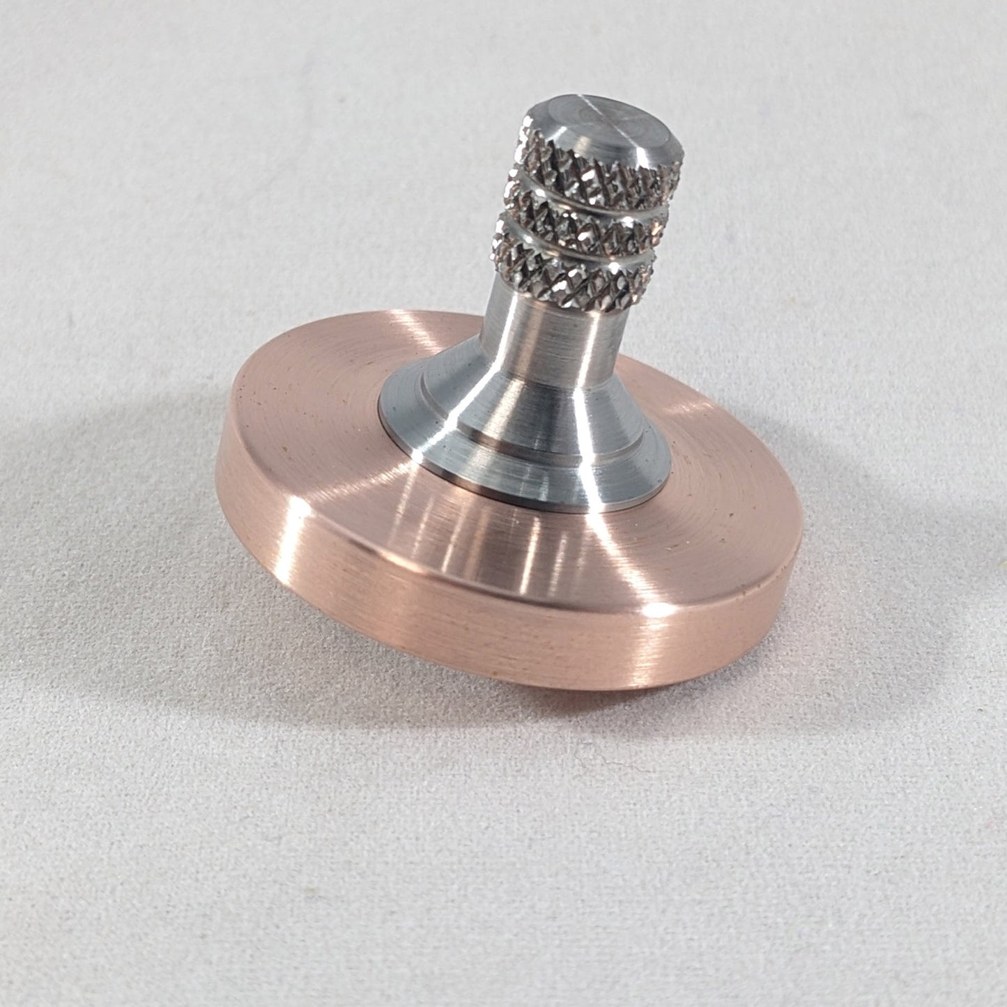 Two Step - Brushed Copper and Stainless Steel Precision Spinning Top