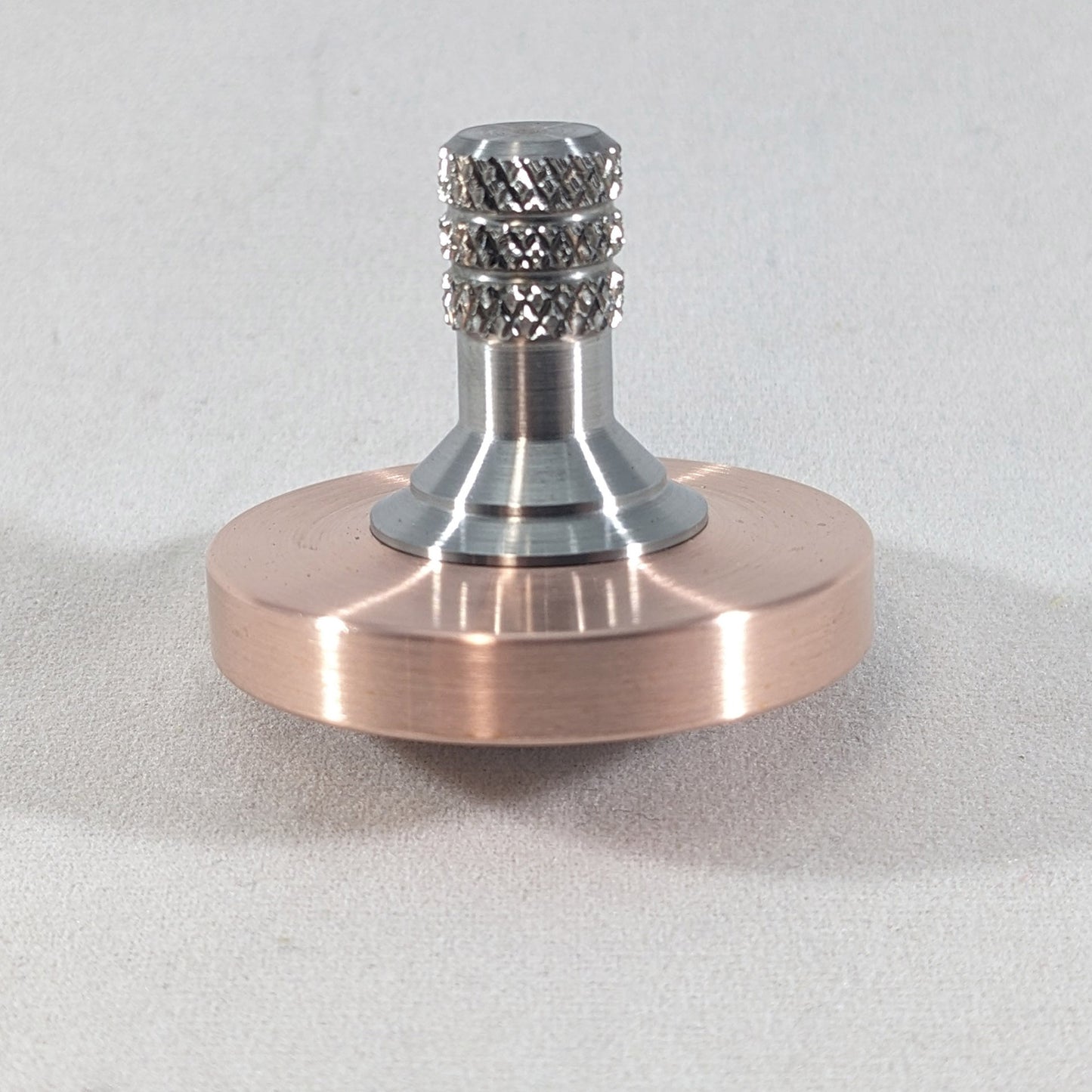 Two Step - Brushed Copper and Stainless Steel Precision Spinning Top