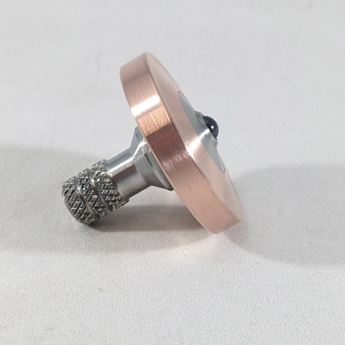 Two Step - Brushed Copper and Stainless Steel Precision Spinning Top