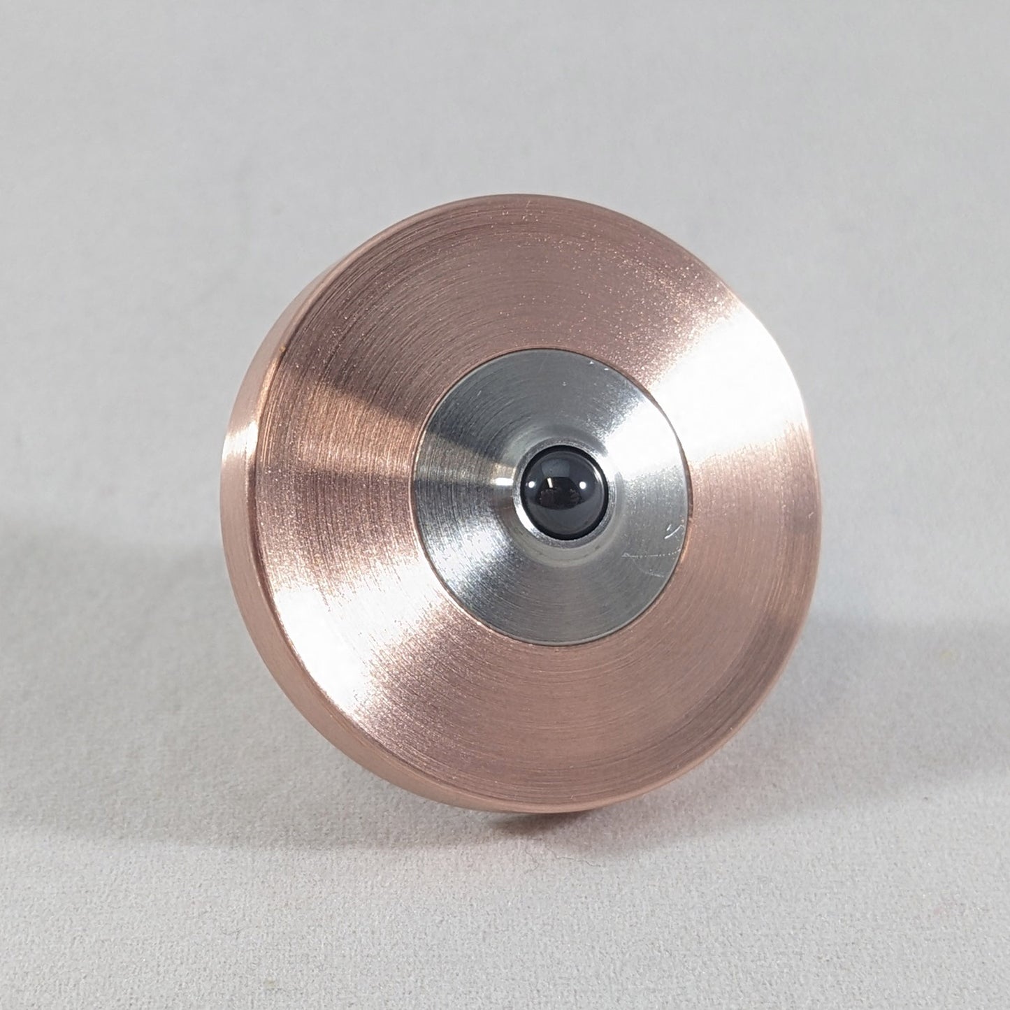 Two Step - Brushed Copper and Stainless Steel Precision Spinning Top