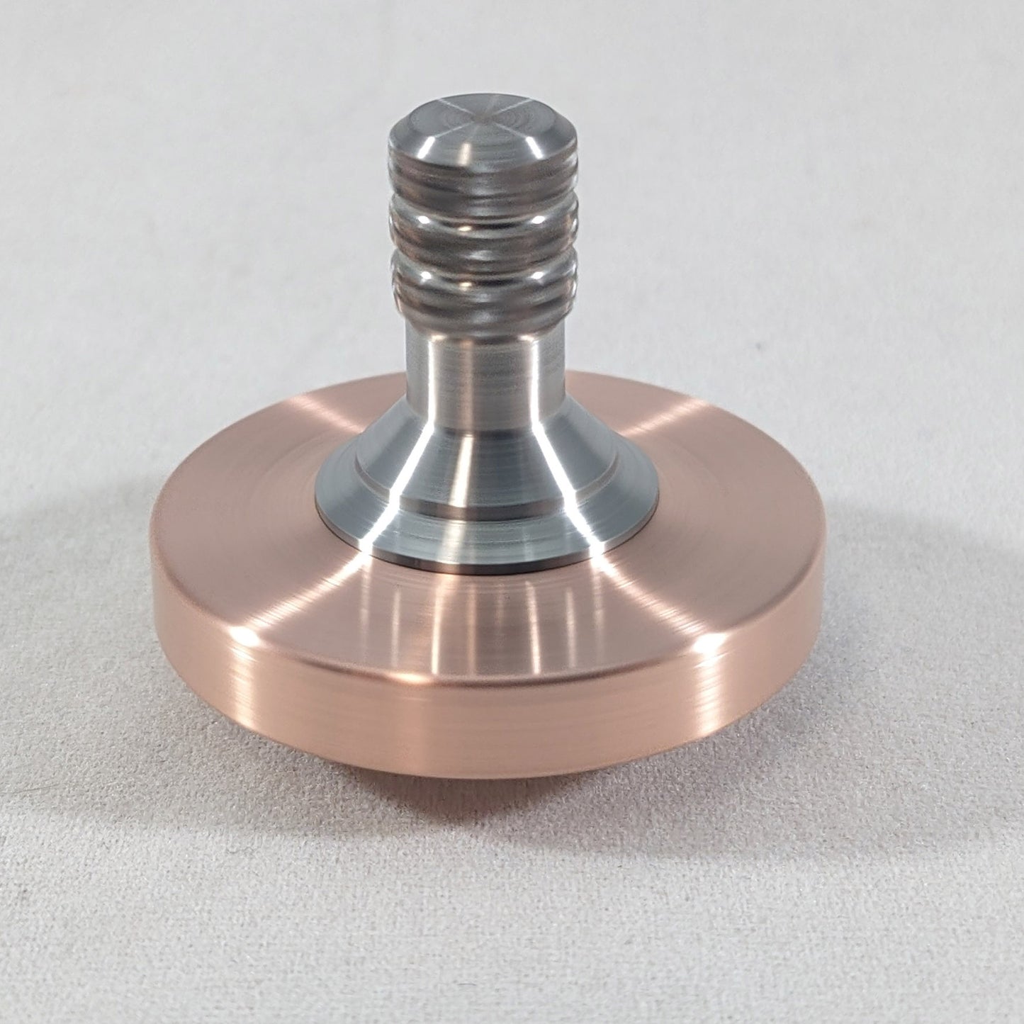 Two Step - Brushed Copper and Stainless Steel Precision Spinning Top