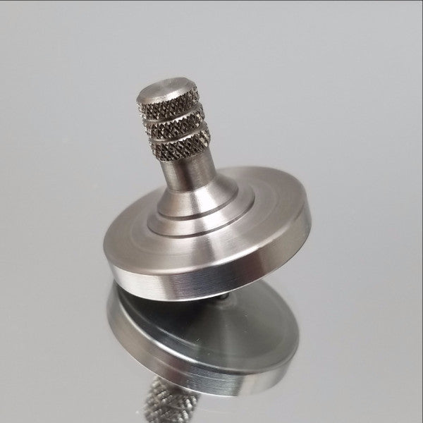 Stainless Steel Spinning Top with a Brushed Finish - Kemner Design