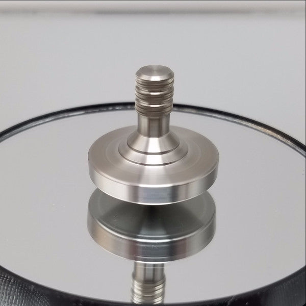 Stainless Steel Spinning Top with a Brushed Finish - Kemner Design