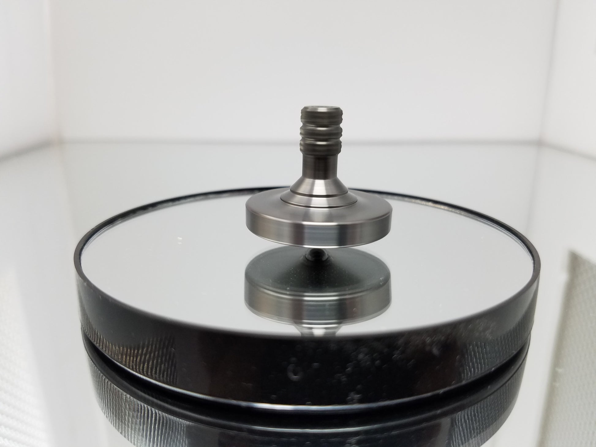 Stainless Steel Spinning Top with Gun Metal Finish - Kemner Design