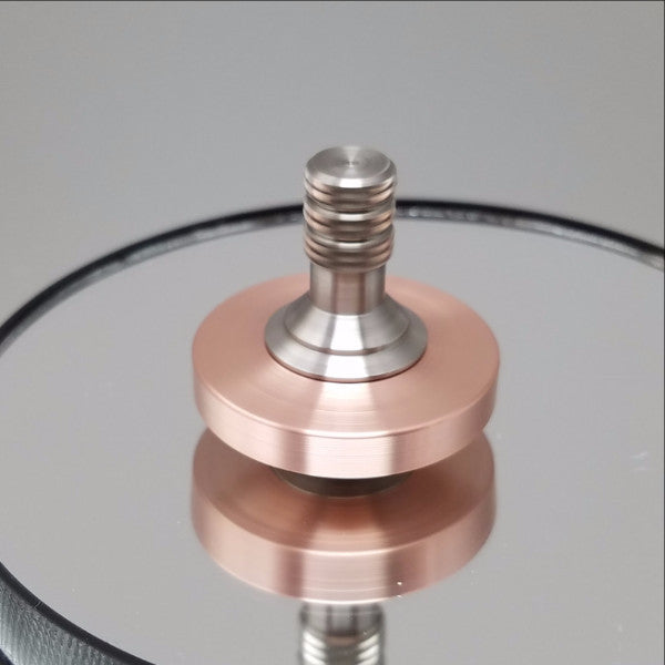 Brushed Copper and Stainless Steel Precision Spinning Top - Kemner Design