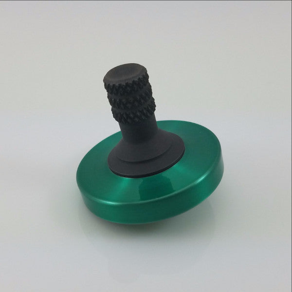 Translucent Green & Blacked out Stainless Steel Precision Spinning Top - Kemner Design