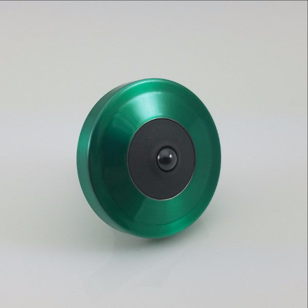 Translucent Green & Blacked out Stainless Steel Precision Spinning Top - Kemner Design