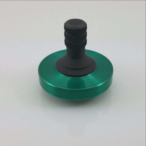 Translucent Green & Blacked out Stainless Steel Precision Spinning Top - Kemner Design