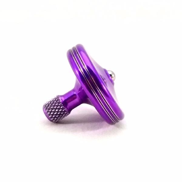 S2 - Aluminum Spinning Top in Translucent Violet - Kemner Design