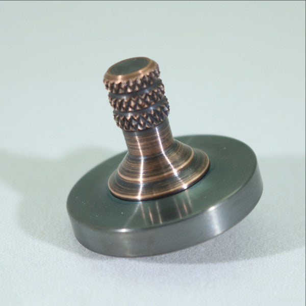 Gun Metal Stainless Steel & Antique Copper Spinning Top - Kemner Design