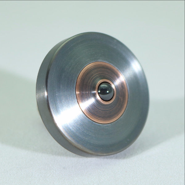 Gun Metal Stainless Steel & Antique Copper Spinning Top - Kemner Design