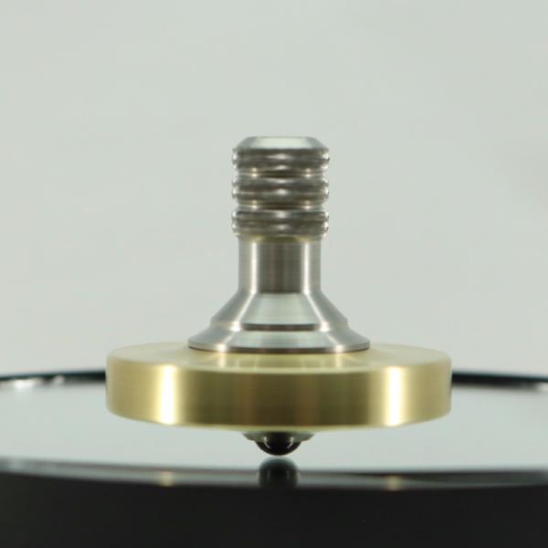 Brushed Brass and Stainless Steel Spinning Top - Kemner Design