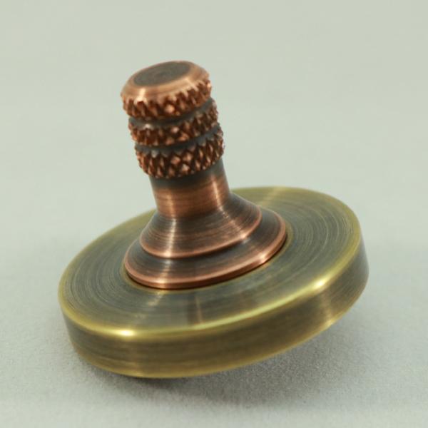 Antique Brass & Copper Metal Spinning Top - Kemner Design