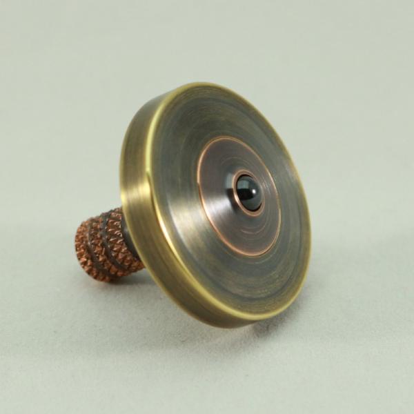 Antique Brass & Copper Metal Spinning Top - Kemner Design