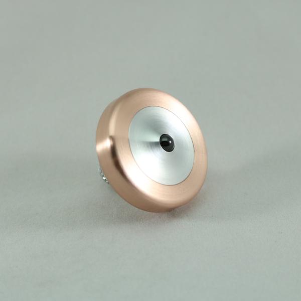 Dynamo - Copper and Aluminum Spinning Top w/ Knurled Grip Spindle & Ceramic Bearing