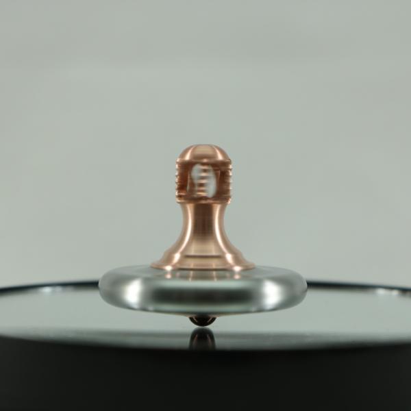 M3 - Brushed Stainless Steel and Copper Spinning Top Super Grip