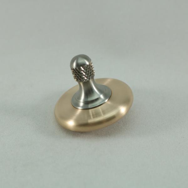 M3 - Brushed Phosphor Bronze and Titanium Spinning Top Knurled