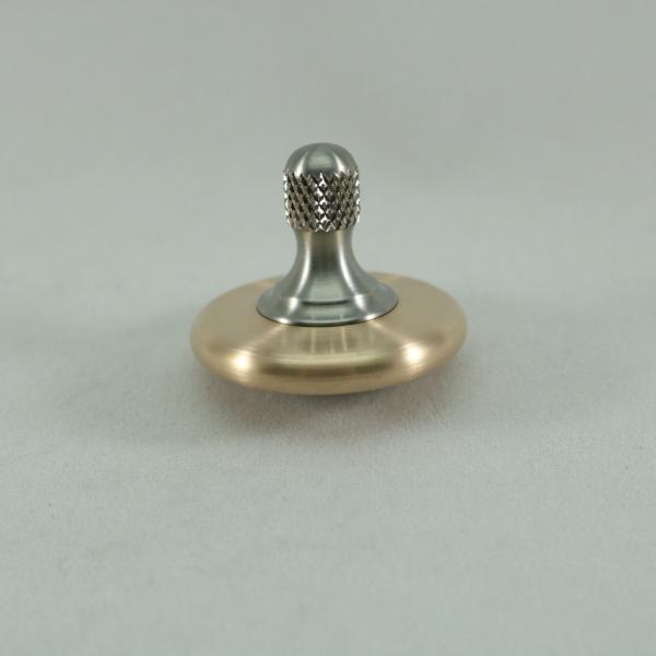 M3 - Brushed Phosphor Bronze and Titanium Spinning Top Knurled