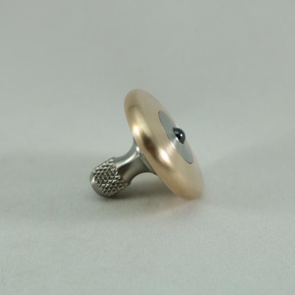 M3 - Brushed Phosphor Bronze and Titanium Spinning Top Knurled