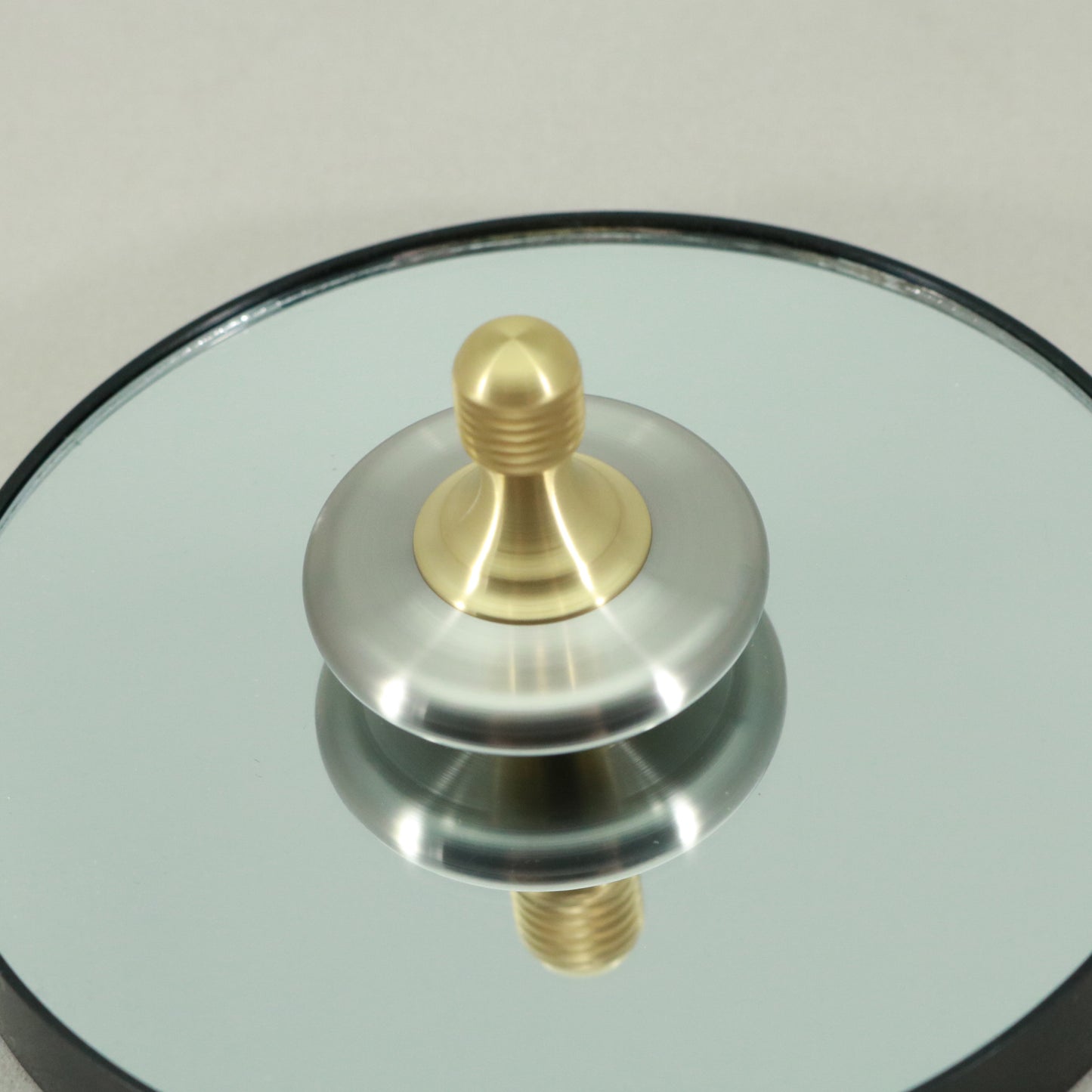 M3 - Brushed Stainless Steel and Brass Spinning Top