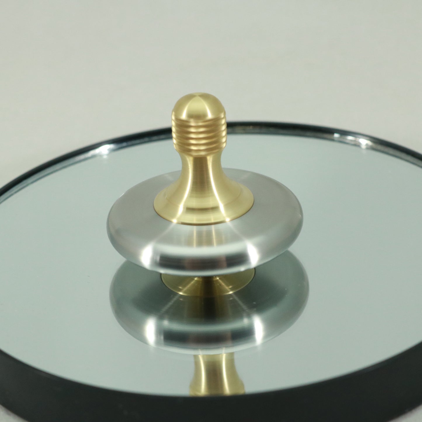 M3 - Brushed Stainless Steel and Brass Spinning Top