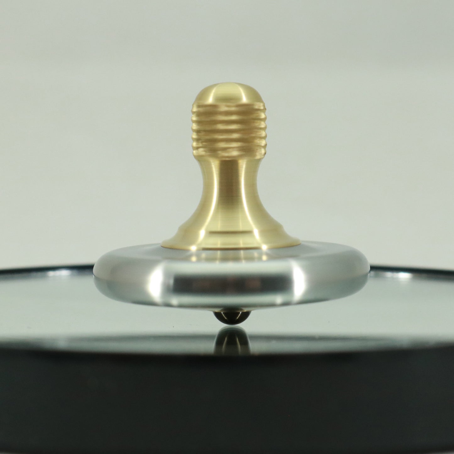 M3 - Brushed Stainless Steel and Brass Spinning Top