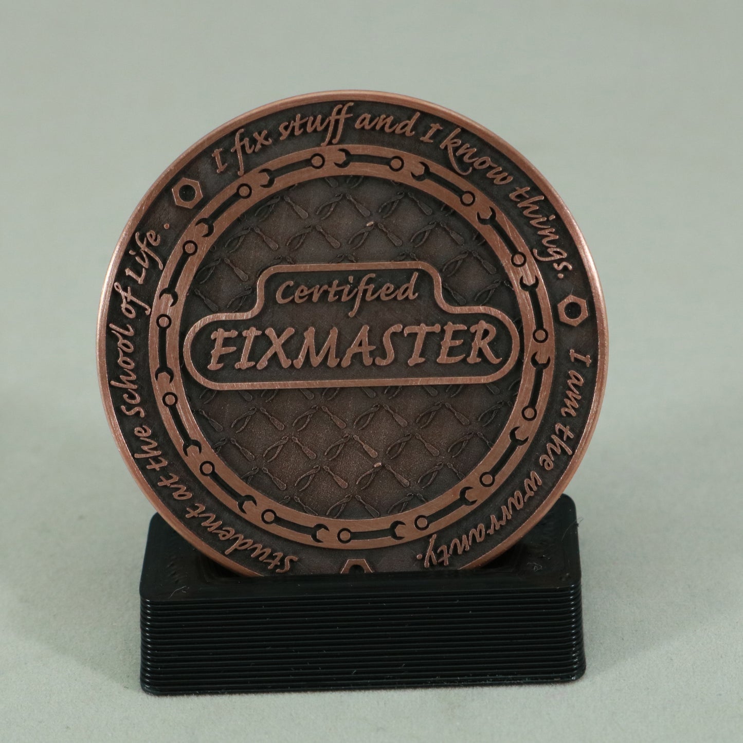 Taught Myself University Antique Finish Coin